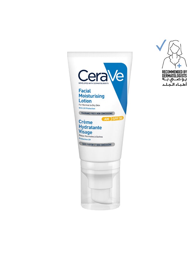 CeraVe AM Facial Moisturizing Lotion SPF30 with Hyaluronic Acid 52ml - Image 1