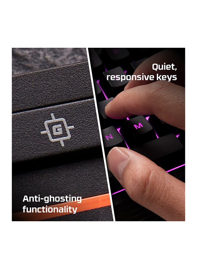 HYPERX - Alloy Core RGB - Gaming Keyboard, Membrane Switch, 5 Zones Multi-Color Customization, 6 LED Modes & 3 Brightness Levels, 1000Hz, Multi-Key Anti-Ghosting ,Acceleration, Game Mode |  4P4F5AA#ABA - Image 1