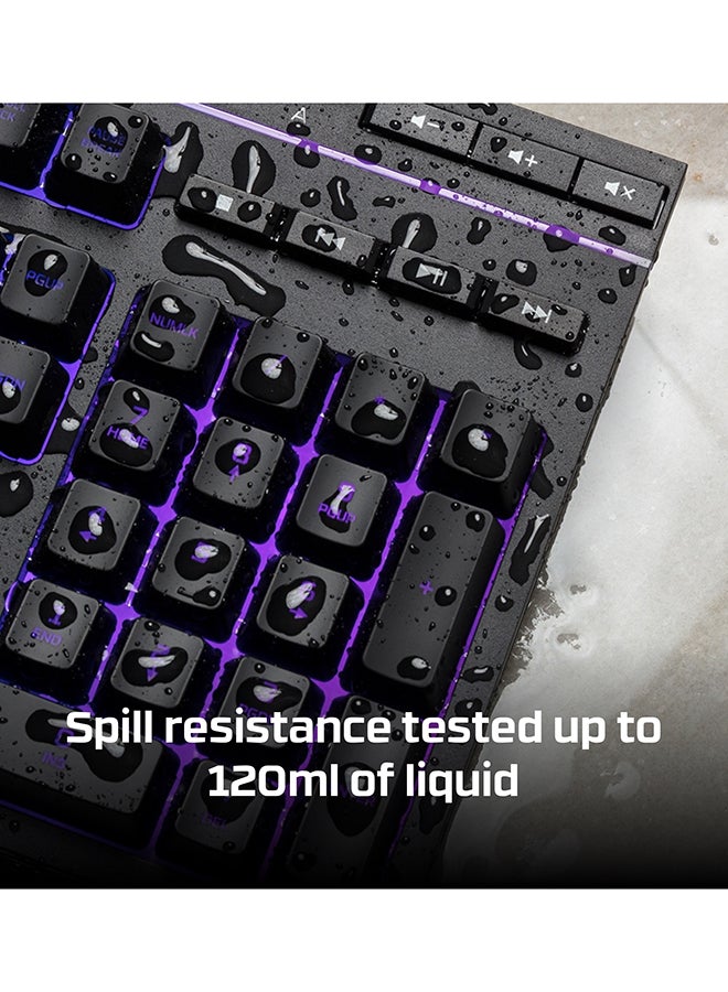 HYPERX - Alloy Core RGB - Gaming Keyboard, Membrane Switch, 5 Zones Multi-Color Customization, 6 LED Modes & 3 Brightness Levels, 1000Hz, Multi-Key Anti-Ghosting ,Acceleration, Game Mode |  4P4F5AA#ABA - Image 1