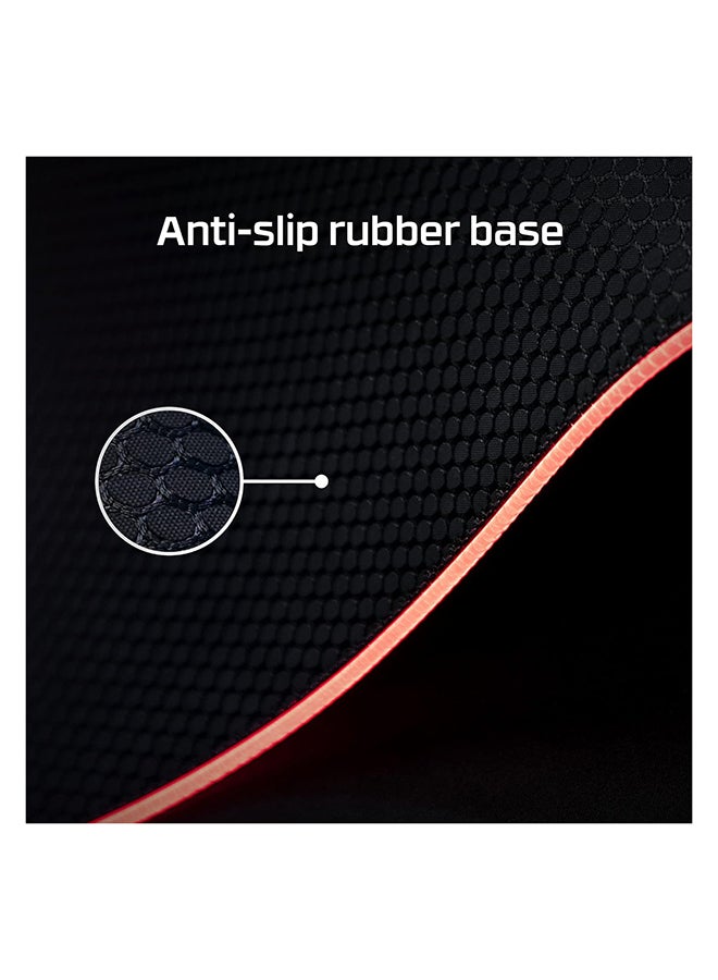 HYPERX - Pulsefire Mat RGB Gaming Mouse Pad, 2 RGB Lighting Zones, 3 Profiles Onboard Memory, Cloth Rubber Material, Anti-Slip Rubber Base, Seamless, Anti-Fray Stitching, XL, Black | 4S7T2AA - Image 1