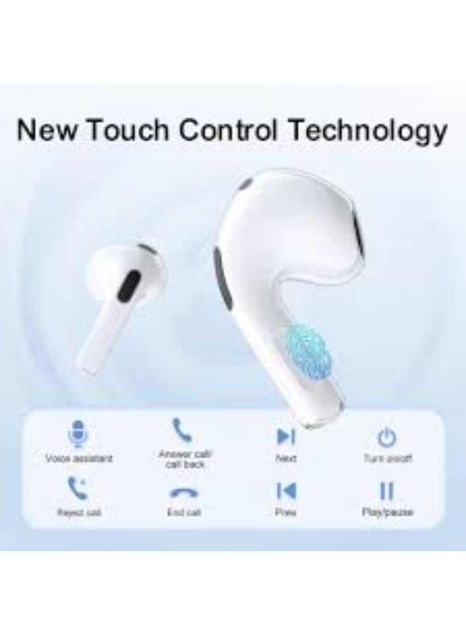 JOYROOM T03S Plus Wireless Earbuds – Hd Sound, Bluetooth 5.0, Touch Sensor Control, 24H Playtime, Magnetic Charging Case, Ergonomic Fit White - Image 3