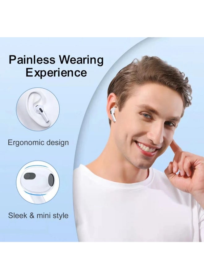 JOYROOM T03S Plus Wireless Earbuds – Hd Sound, Bluetooth 5.0, Touch Sensor Control, 24H Playtime, Magnetic Charging Case, Ergonomic Fit White - Image 5