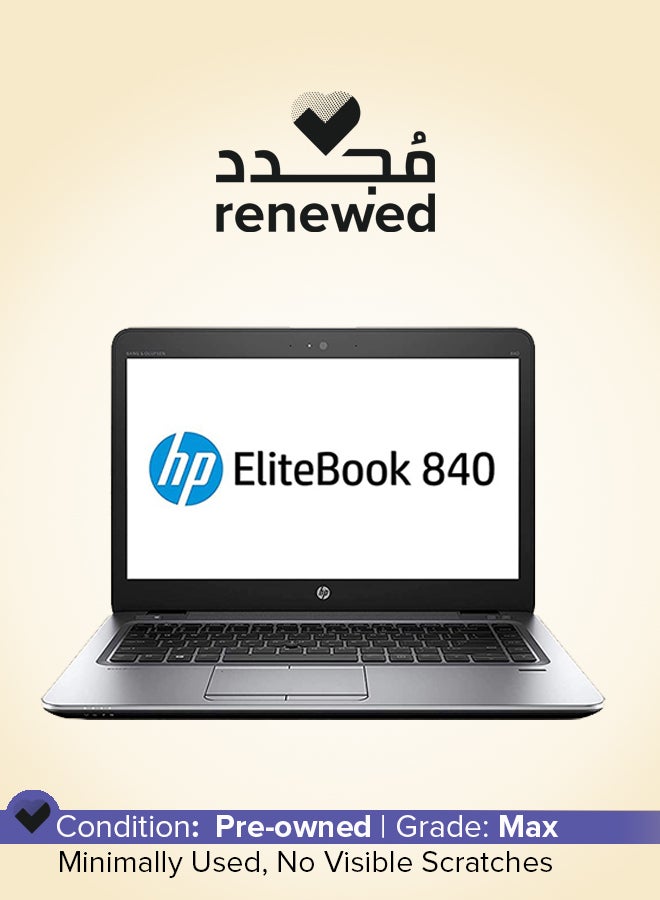 HP Renewed - EliteBook 840 G4 With 14 Inch HD Display,Core i5 Processor/7th Generation/8GB Ram/256GB SSD/Intel HD Graphics English Silver  - Image 1