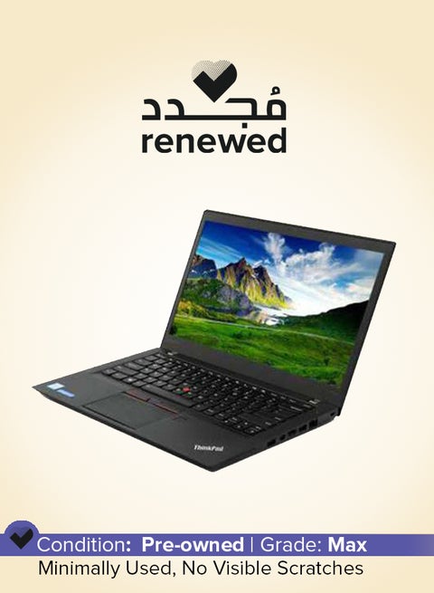 Renewed - ThinkPad T460 With 14-Inch FHD Display,Core i5 Processor/6th Generation/8GB Ram/256GB SSD/Intel HD Graphics English Black