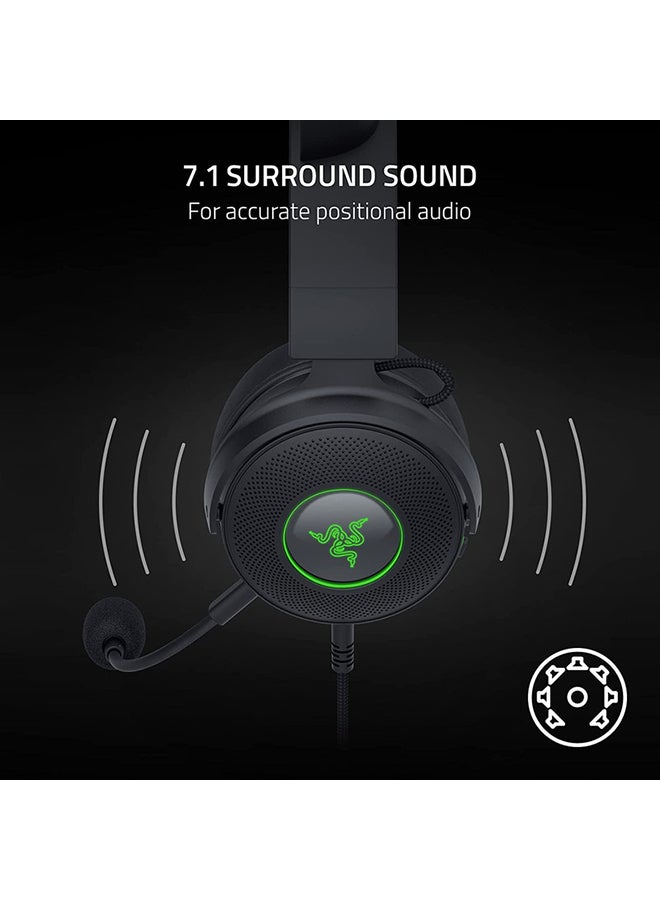 RAZER - Kraken Kitty V2 Pro Wired RGB Gaming Headset: Interchangeable Kitty, Bear, and Bunny Ears, Stream Reactive Lighting, Detachable HyperClear Cardioid Mic, For PC, PS4, PS5, Nintendo Switch - Black - Image 1