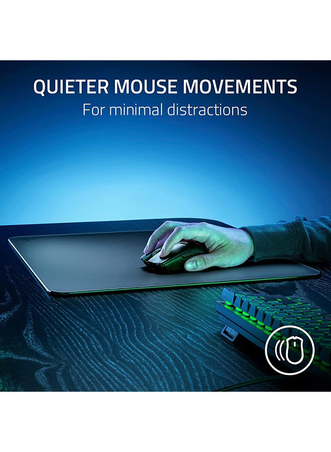 Razer Atlas Tempered Glass Gaming Mouse Mat, Ultra-Smooth Micro-Etched Surface, Dirt and Scratch-Resistant, Anti-Slip Base, Quiet Mouse Movements - Black