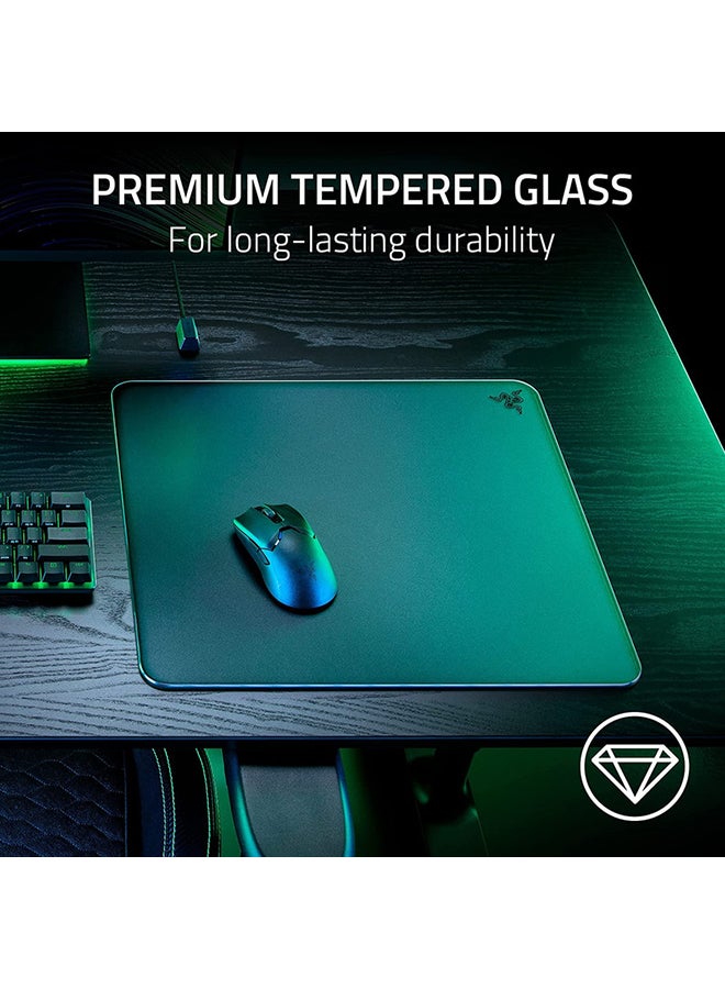 RAZER Razer Atlas Tempered Glass Gaming Mouse Mat, Ultra-Smooth Micro-Etched Surface, Dirt and Scratch-Resistant, Anti-Slip Base, Quiet Mouse Movements - Black  - Image 2