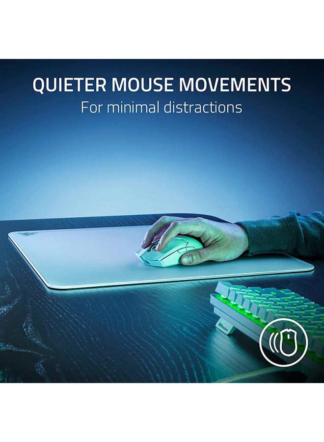 Razer Atlas Tempered Glass Gaming Mouse Mat, Ultra-Smooth Micro-Etched Surface, Dirt and Scratch-Resistant, Anti-Slip Base, Quiet Mouse Movements - White