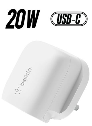 Compact 20W USB Type C Power Delivery Wall Charger   Certified USB C PD 3.1 PPS Fast ChargIng Plug For iPhone 15 14 Samsung Galaxy S23 S22 iPad Pixel And More White - pnsku/N53402448A/45/_/1738232850/93f177b6-02c8-4d01-9818-edbcd3df9722