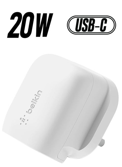 Compact 20W USB Type C Power Delivery Wall Charger   Certified USB C PD 3.1 PPS Fast ChargIng Plug For iPhone 15 14 Samsung Galaxy S23 S22 iPad Pixel And More White