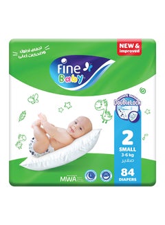 Fine Baby 84-Piece Diapers Small (Size 2) (3-6 KG)  - Image 1