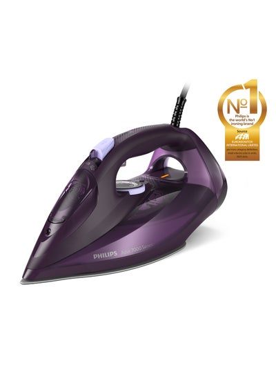 Philips 7000 Series HV Steam Iron - 2800 W, Dark Purple, 250 g Steam Boost, Safety Auto-off, Dark Purple - DST7051/36 300 ml 2800 W DST7051/36 Dark Purpe