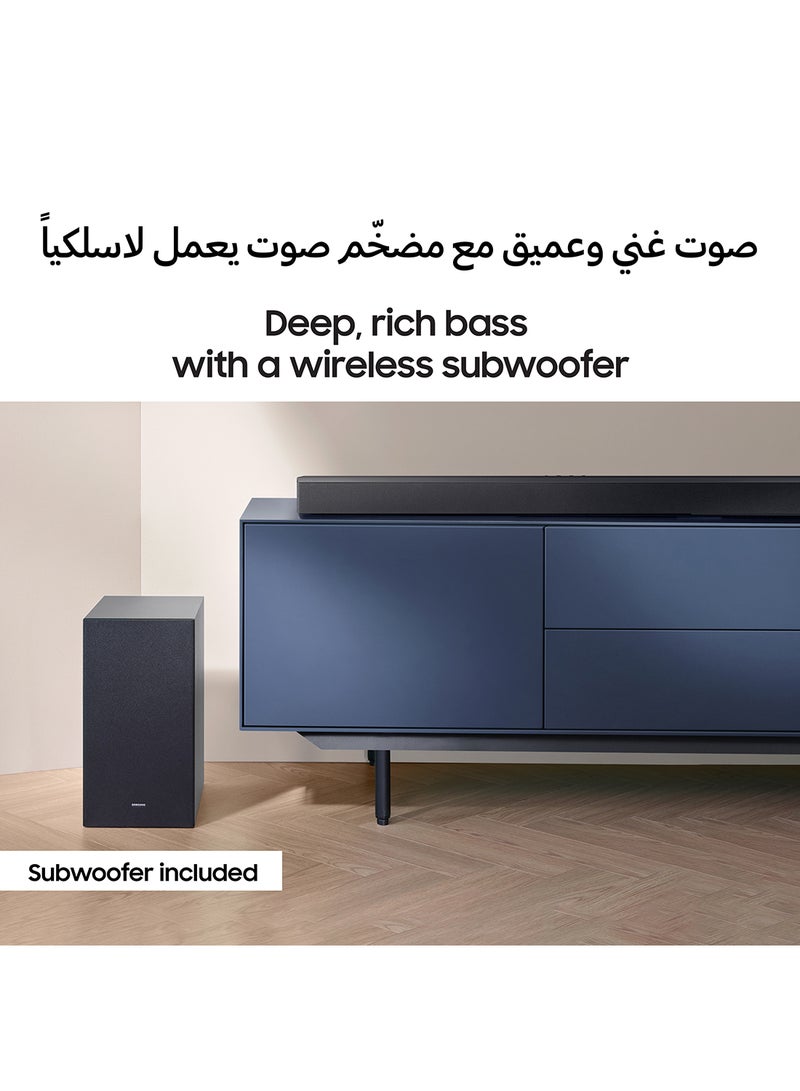 Samsung 2.0 CH Wireless Sound bar, with Dolby Atmos, Class B Basic Audio Device Model, 25W, 2 Year Warranty, HW-C450/SA Black - Image 4