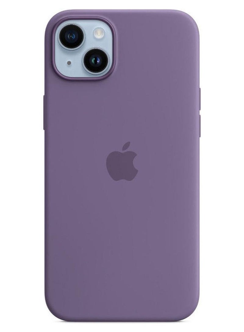 ابل  غطاء حماية من السيليكون بتقنية ماج سيف لهاتف آيفون 14 بلس آيريس