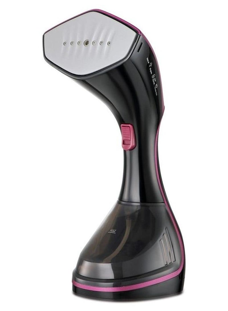 BLACK+DECKER Portable Digital Handheld Garment Steamer, 180° Swivel Hinge, 5-Height Adjustment, Variable Temperature Control, Removable Drip Tray, Cool-Touch Handle, 240 ml 1600 W HSTD1600-B5 black purple - Image 1