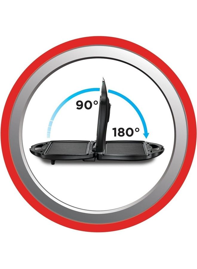 بلاك اند ديكر محضرة الوجبات الخفيفة 3 في 1 غير لاصقة للساندويتش, 4 شرائح,  صانعة الساندويتشات و الوافل  بألواح قابلة للفصل , ماكينة تحضير الساندويتشات وتسخين الوجبات الخفيفة، شواية ساندويتشات ووافل قابلة للتبديل بفتحتين غير لاصقتين مع مؤشر وأضواء جاهزة للطهي, 1400 واط  TS4130-B5 1400 W TS4130-B5 - Image 5