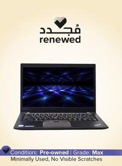 Renewed - T460s ThinkPad Utrabook Laptop With 14-Inch HD Display,Intel Core i5-6th Gen Processor/8GB DDR4 RAM/256GB SSD/Windows 10 Pro English Black