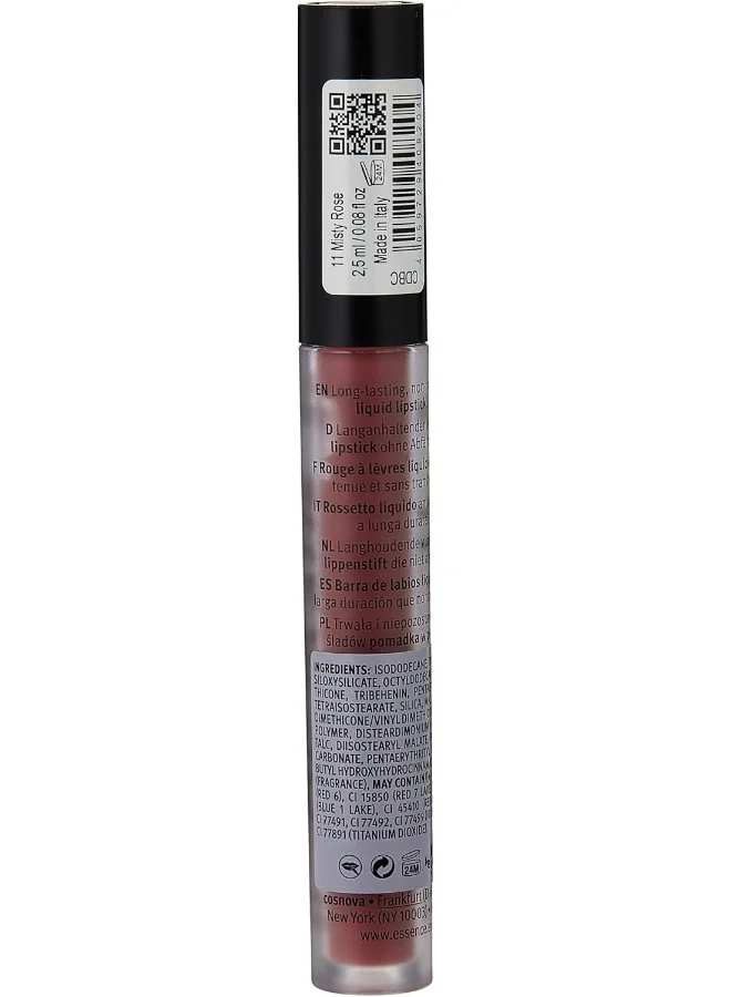 Essence Misty Rose 8H Matte Liquid Lipstick | Long Lasting Waterproof Smudge Proof | No. 11 Misty Rose | Full Coverage Lightweight Formula | Precise Applicator | Vegan & Paraben Free | 2.5 ml (Pack of 1) Misty Rose for Women | Best Price UAE