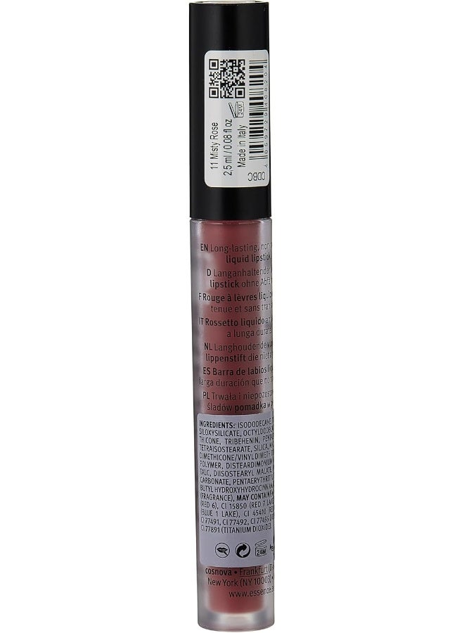 Essence 8H Matte Liquid Lipstick | Long Lasting Waterproof Smudge Proof | No. 11 Misty Rose | Full Coverage Lightweight Formula | Precise Applicator | Vegan & Paraben Free | 2.5 ml (Pack of 1) Misty Rose - Image 5
