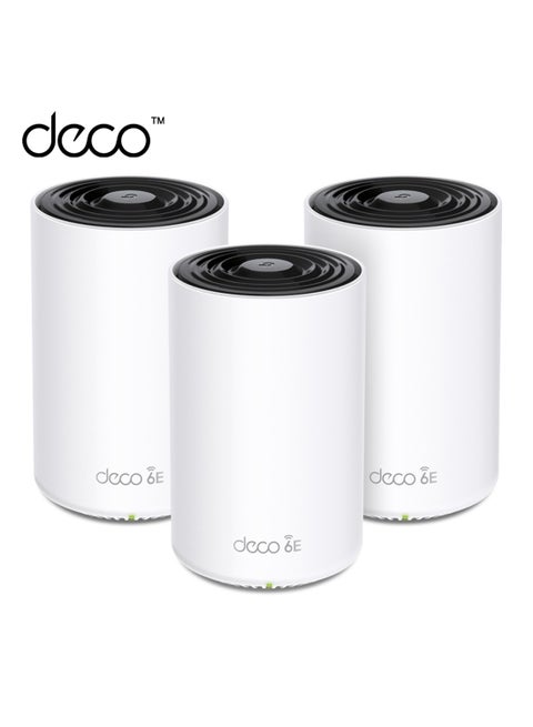 Deco XE75 pro AXE5400 Tri-Band Mesh Wi-Fi 6E System Pack of 3 White