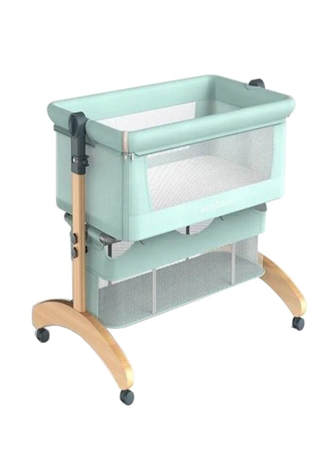 Baby love Portable Movable Foldable Solid Wood Cradle  Multifunctional-Green 33-602-12G  - Image 1