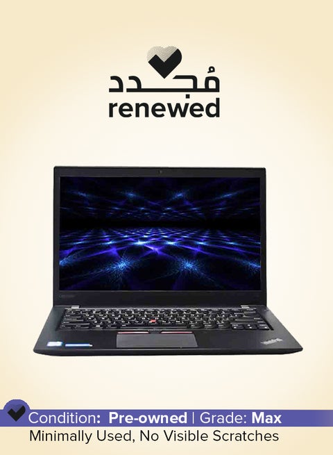 Renewed - Thinkpad T460s Laptop With 14 Inch Display,Intel Core i7-6600U/8GB RAM/512B SSD/Windows 10 English Graphite
