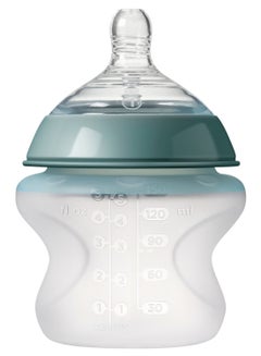 tommee tippee Pack Of 2 Closer To Nature Soft Feel Silicone Baby Bottles, Slow Flow Breast-Like Teat 0 Months+ 150  ml Clear  - Image 5