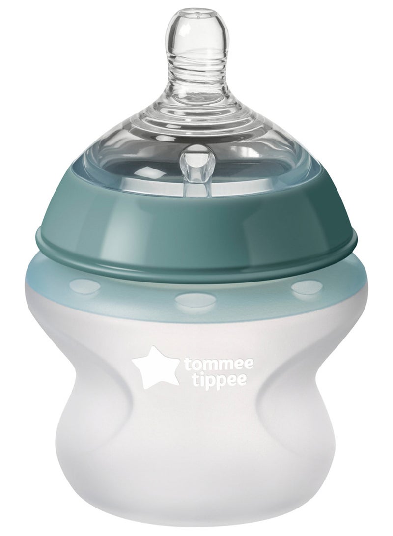 tommee tippee - Pack Of 2 Closer To Nature Soft Feel Silicone Baby Bottles, Slow Flow Breast-Like Teat 0 Months+ 150  ml Clear - Image 1