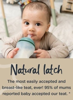 tommee tippee Pack Of 2 Closer To Nature Soft Feel Silicone Baby Bottles, Stain And Odour Resistant 0 Months+ 260  ml Clear  - Image 5