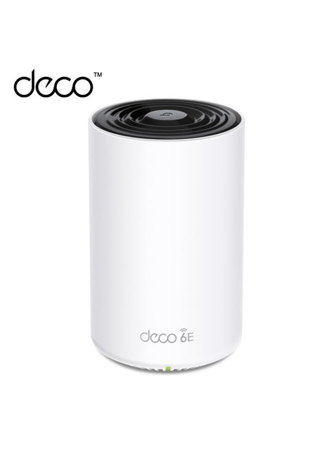 Deco AXE5400 Tri Band Wi-Fi 6E Mesh System Deco XE75 يغطي مساحة تصل إلى 2900 قدم مربع. قدم، يستبدل جهاز توجيه Wi-Fi وموسع الشبكة، شبكة مدفوعة بالذكاء الاصطناعي، نطاق 6 جيجا هرتز الجديد، حزمة واحدة، Deco XE75 (حزمة واحدة)