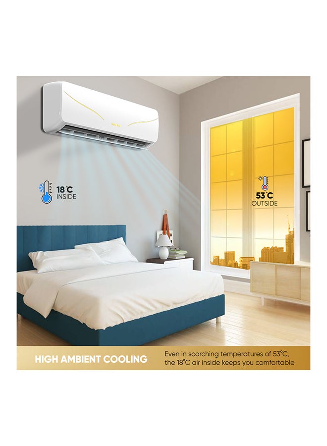 NIKAI - 2 Ton Rotary Split AC, Energy Efficient Cooling Air Conditioner with T3 Tropical Rotary Compressor, R410 Gas, 4 Way Swing, 24000 BTU AC, Gold Fin technology, Auto Restart, Best for Home & Office use NSAC24131N25IN/24A White - Image 1