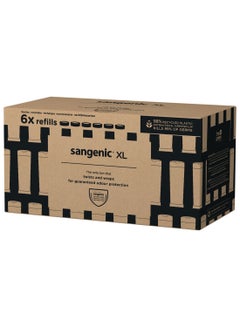 tommee tippee Pack Of 6 Twist And Click Sangenic XL Nappy Bin Refill Cassettes, Sustainably Sourced Antibacterial Greenflim, Grey  - Image 3