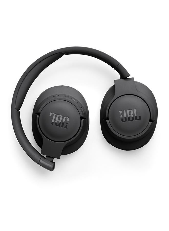 JBL Tune 720Bt Wireless Over Ear Headphones Pure Bass Sound 76H Battery Hands-Free Call Plus Voice Aware Multi Point Connection Lightweight And Foldable Detachable Audio Cable Black - Image 3