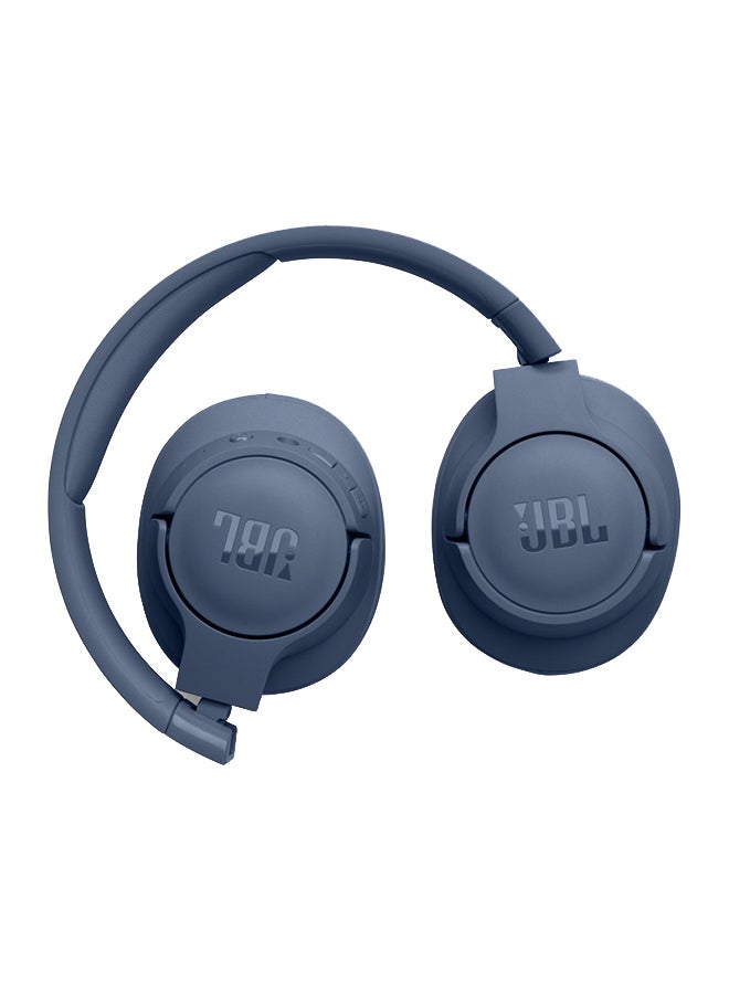 JBL Tune 720Bt Wireless Over Ear Headphones Pure Bass Sound 76H Battery Hands Free Call Plus Voice Aware Multi Point Connection Lightweight And Foldable Detachable Audio Cable Blue - Image 1
