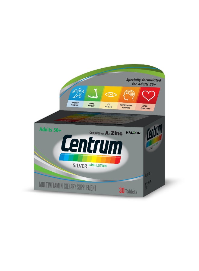Centrum Silver 50+ with Lutein – Multivitamin & Mineral Supplement -30 Tablets  - Image 2