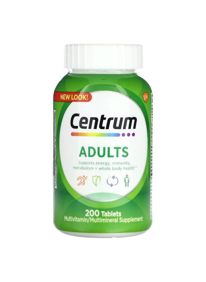 سنتروم Centrum Adult Multivitamin and Multimineral - 200 Tablets  - Image 1