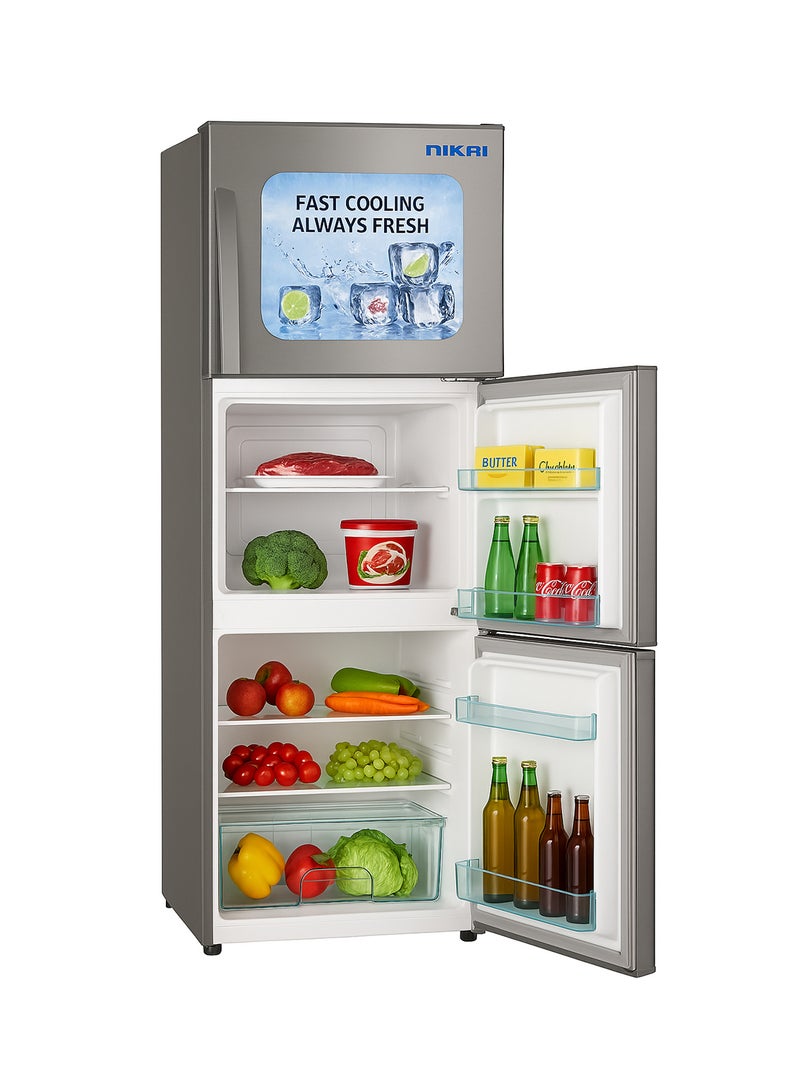 نيكاي ثلاجة ببابين 296 kW NRF275DN3S فضي  - Image 2