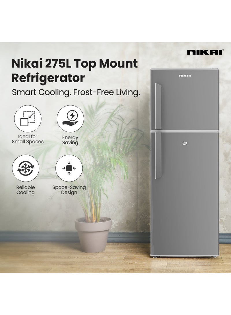 نيكاي ثلاجة ببابين 296 kW NRF275DN3S فضي - Image 3