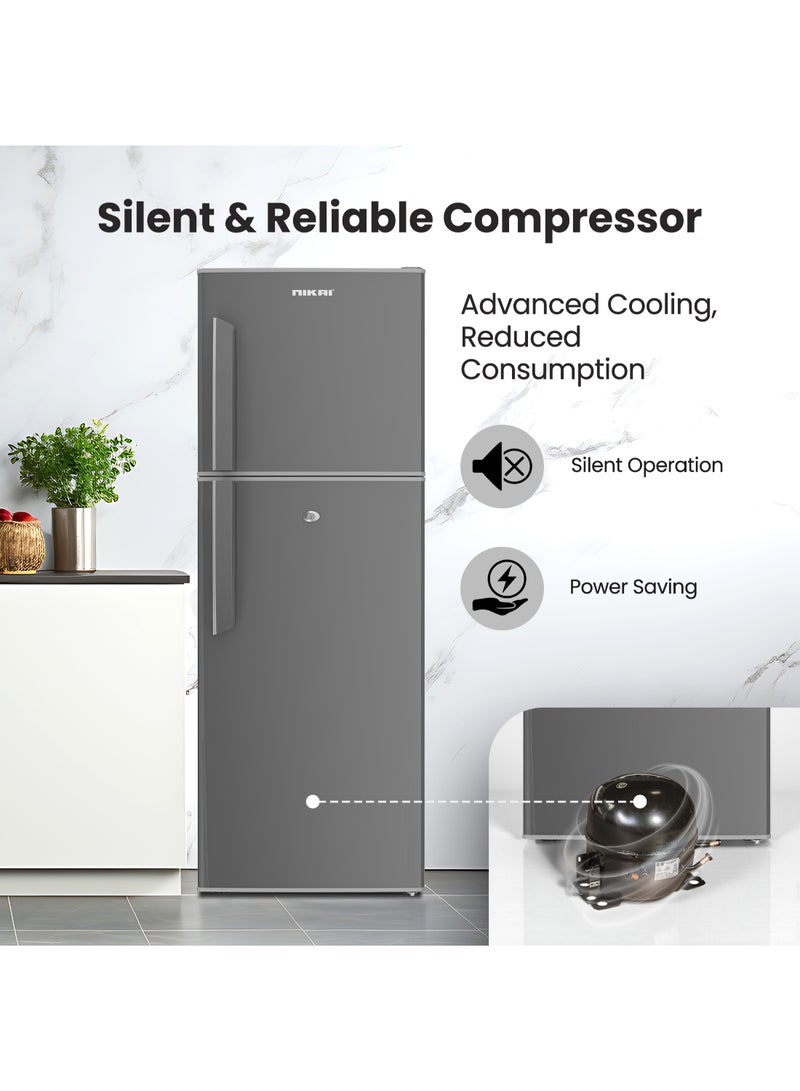 نيكاي ثلاجة ببابين 296 kW NRF275DN3S فضي - Image 5