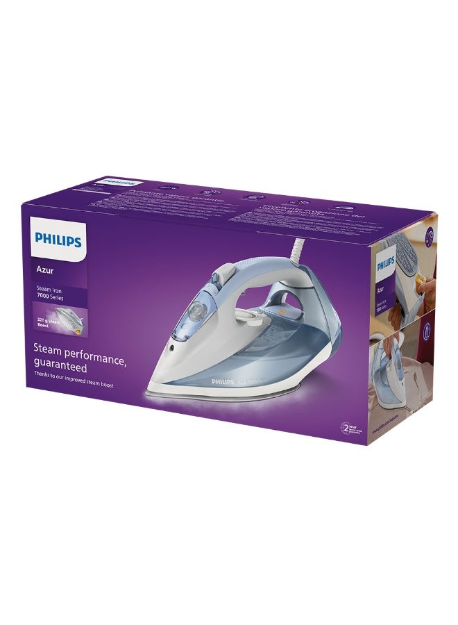 Philips 7000 Series Steam Iron - 2600W, 220 g steam boost, SteamGlide Plus soleplate, Light Blue/Gray - DST7011/26 300 ml 2600 W DST7011/26 Light Blue/Grey - Image 4