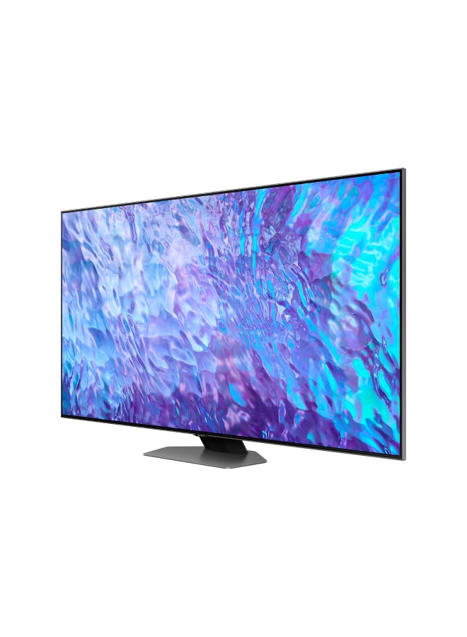 Samsung - 75 Inch  Smart TV, QLED, Carbon Silver, 2023, Neural Quantum Processor 4K, Smart Hub, Quantum HDR+ And Native 120HZ Refresh Rate QA75Q80CAUXSA Black - Image 1