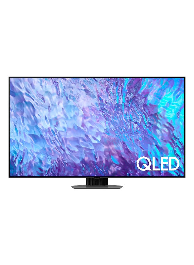 Samsung - 75 Inch  Smart TV, QLED, Carbon Silver, 2023, Neural Quantum Processor 4K, Smart Hub, Quantum HDR+ And Native 120HZ Refresh Rate QA75Q80CAUXSA Black - Image 1