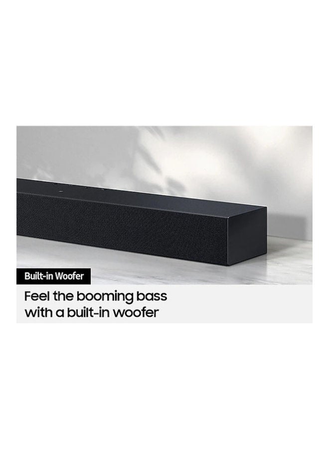 Samsung C-series 2.0ch. Soundbar w/ Built-in Woofer Basic Class B Audio System, 20W, Dolby 2 channels, 2 Year Warranty (2023), Model HW-C400/SA Black - Image 4
