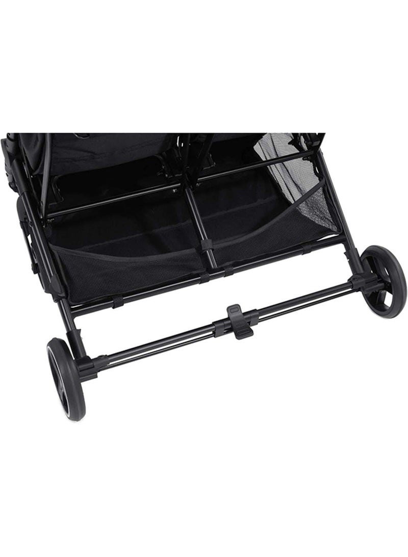 hauck - Swift X Duo Twin Pushchair, Blackside By Side Double (Only 75Cm Wide), Compact And One Hand Folding With Raincover - Image 1
