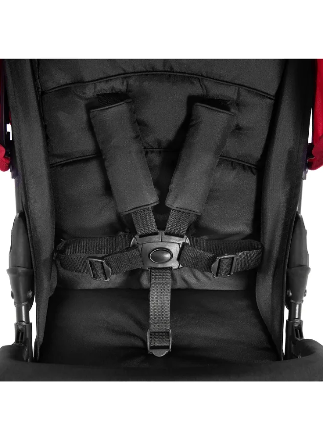 هوك Sport Pushchair, Red Super Lightweight Travel Stroller (Only 5.9Kg), Compact And Foldable, Lay Flat, With Raincover
