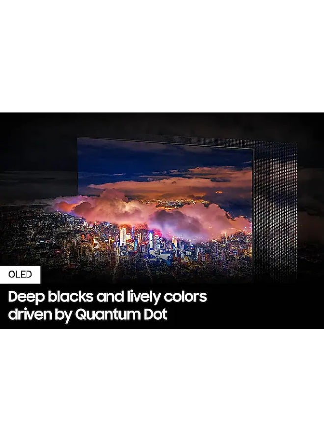 55 Inch Smart TV | OLED | Built in receiver | Neural Quantum Processor 4K | Laser Slim Design | Motion Xcelerator | Turbo Pro | Native 144HZ Refresh Rate | (2023) - QA55S90CAUXSA Black