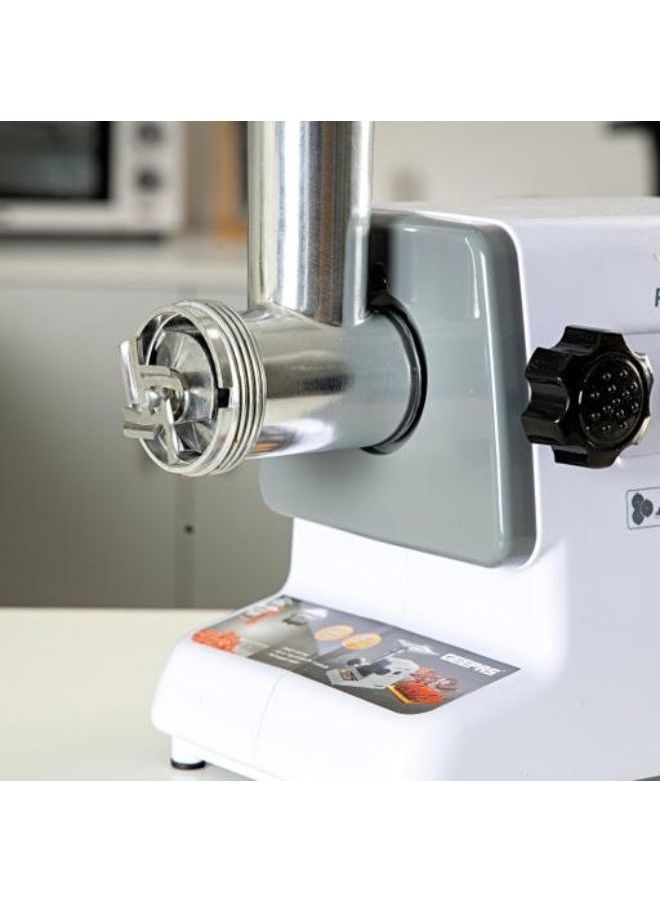 جيباس مفرمة لحم كهربائية مع مفرمة ، ألواح تقطيع معدنية ، ملحقات ، تروس معدنية ، شفرة من الفولاذ المقاوم للصدأ ، سعة 1 كجم ، 2000 وات - أبيض / أسود / فضي / - GMG767 1 kg 2000 W GMG767BS ابيض - Image 4