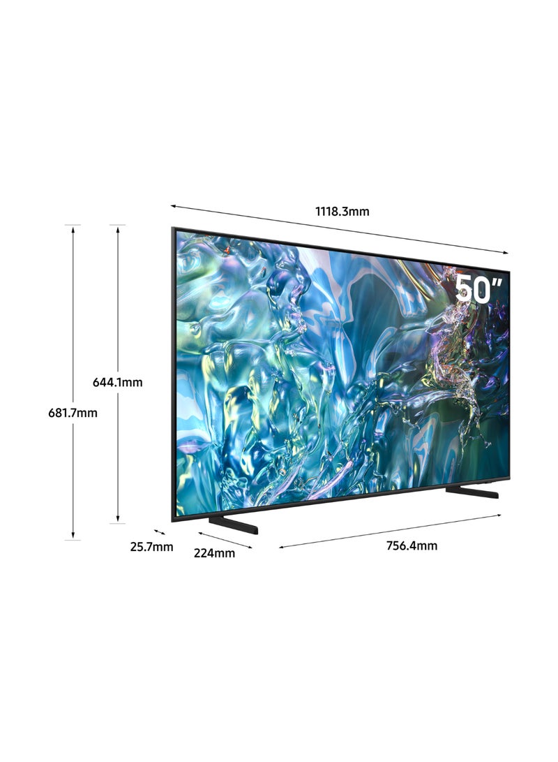 Samsung - 50 Inch Smart TV, QLED, Titan Gray, 2024, Quantum Dot, HDR10+, AirSlim, Smart Hub QA50Q60DAUXSA Black - Image 1