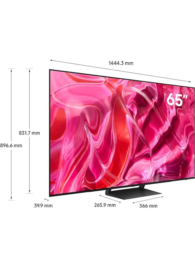 سامسونج - تلفزيون ذكي 65 بوصة، OLED، أسود، 2023، معالج الكم العصبي 4K، تصميم LaserSlim، Motion Xcelerator Turbo Pro QA65S90CAUXSA أسود QA65S90CAUXSA أسود - Image 1