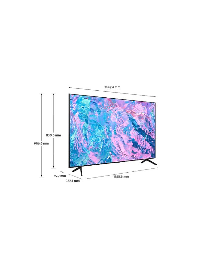 Samsung - 65 Inch Smart TV, Crystal UHD, Black, 2023, Crystal Processor 4K, Smart Hub, Object Tracking Sound Lite UA65CU7000UXSA Black - Image 1